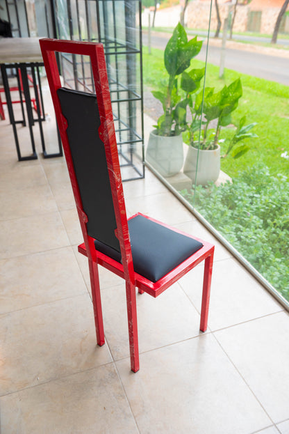 Silla roja respaldo alto