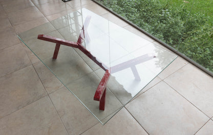 Mesa ratona de Vidrio Rojo